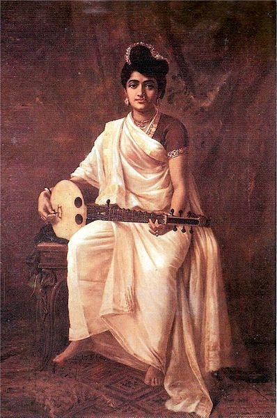 Raja Ravi Varma Malabar Lady Norge oil painting art